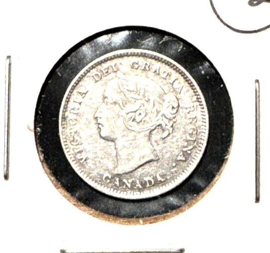 Canada 1901 silver five cents KM 2 XF (2)