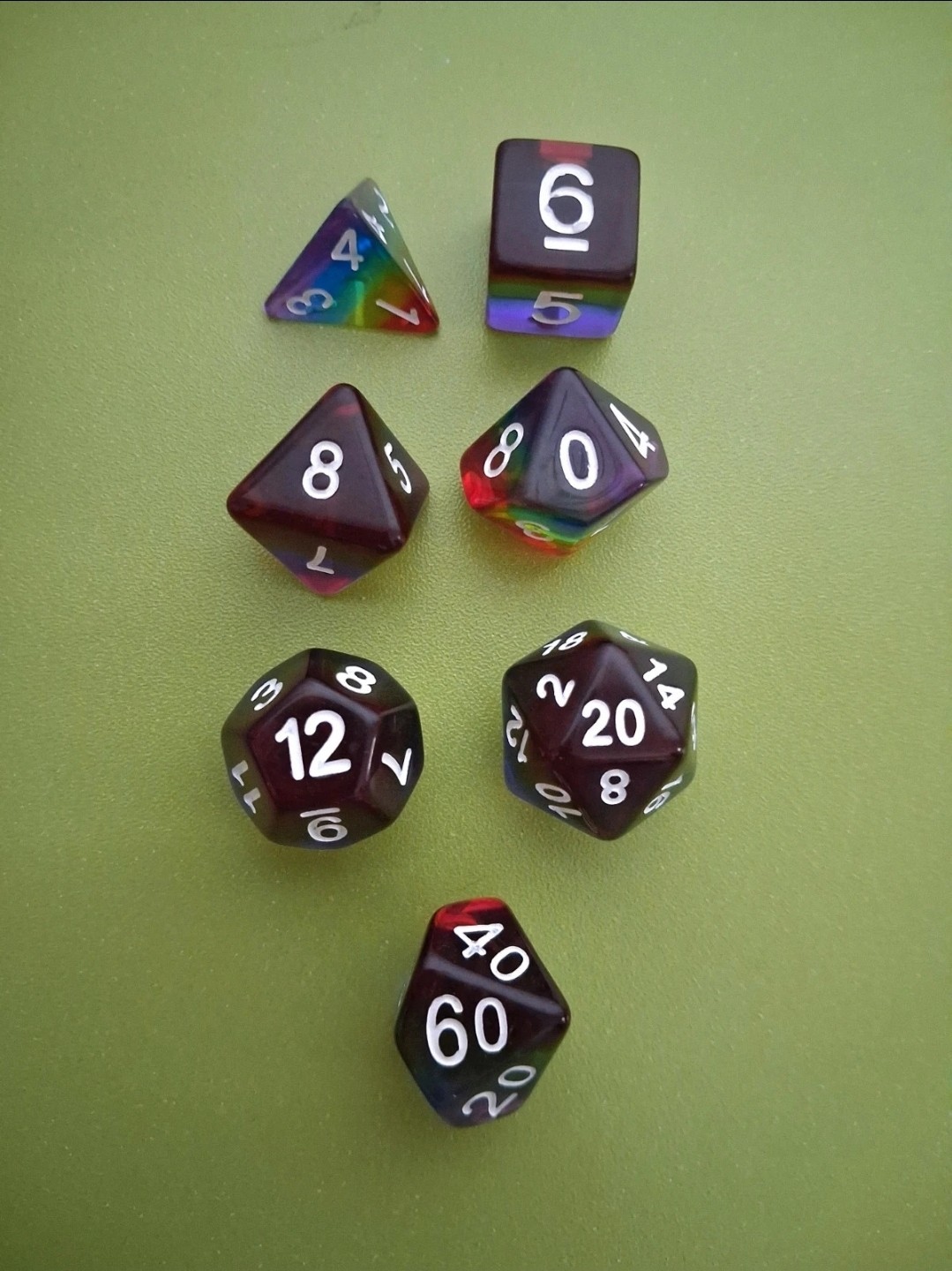 Rainbow DnD Dice Set