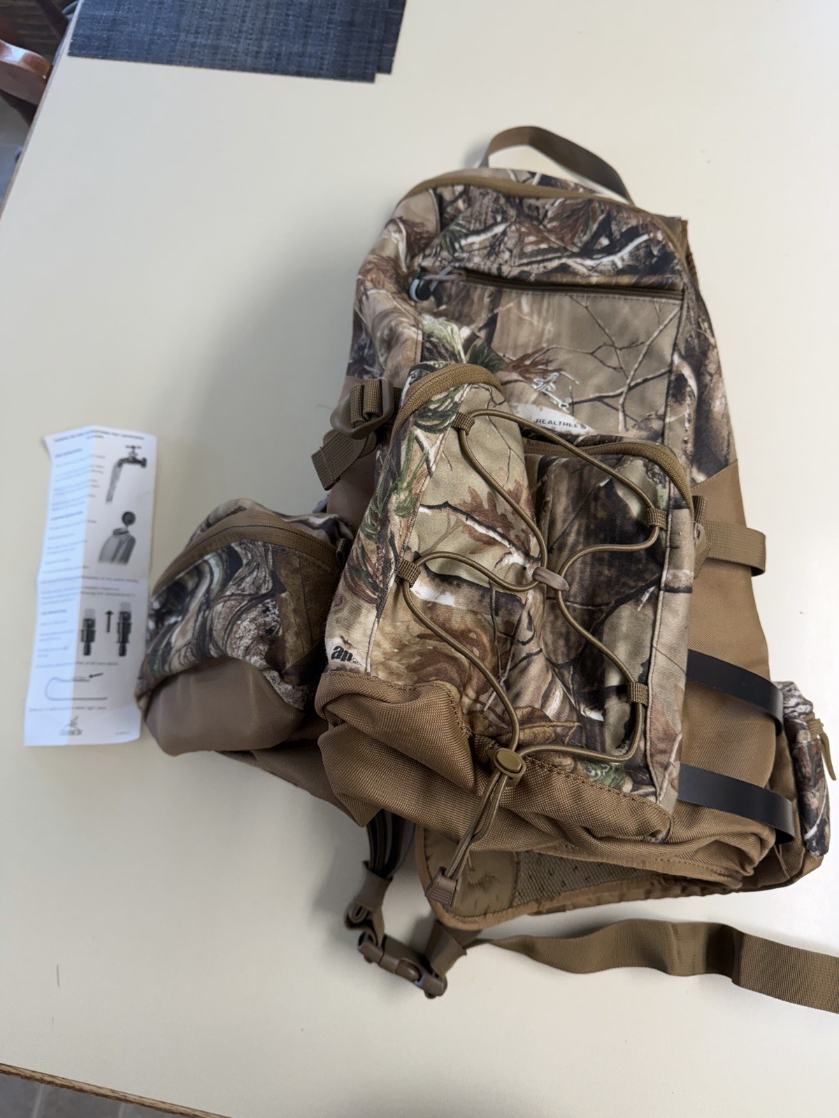 Gerber Realtree Camo Hydration Backpack 3L Reservoir 3 Pockets Adjustable
