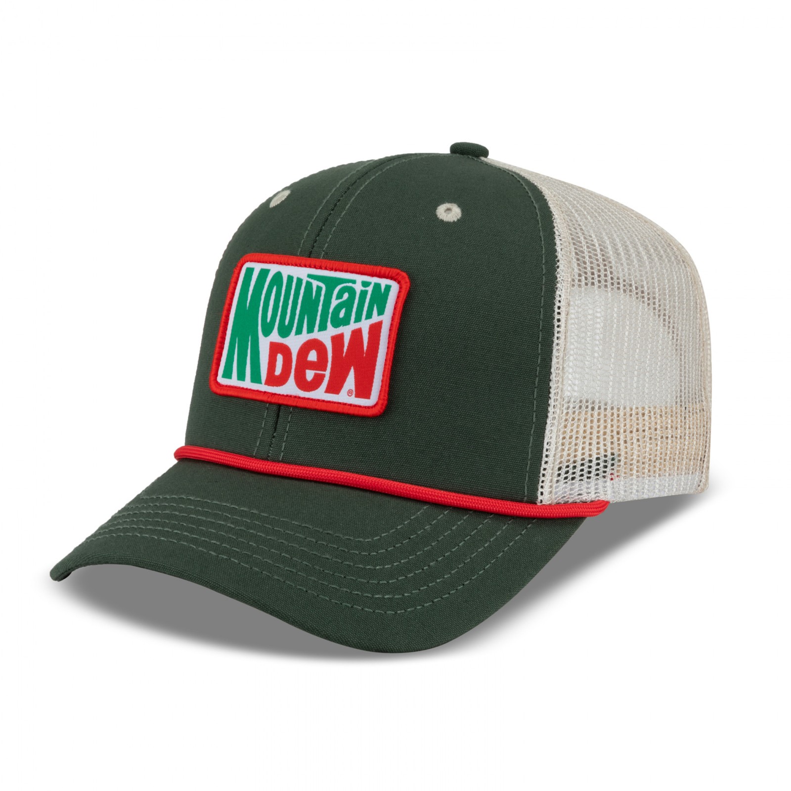 Mountain Dew Vintage Logo Patch Washed Canvas Hat Multi-Color