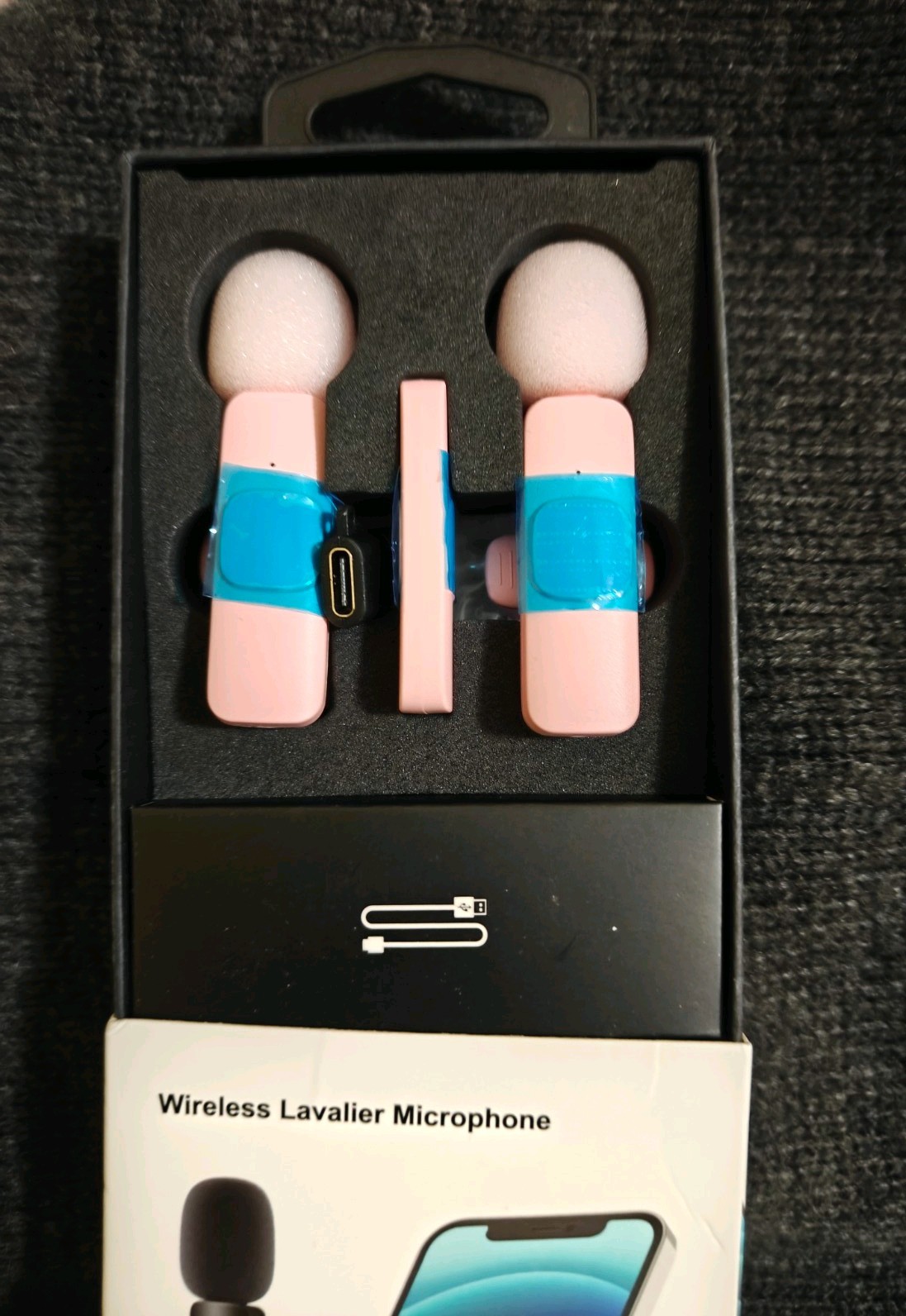 Wireless Lavalier Dual Microphone USB-C for iPhone Android 7-Hr Blog Interview