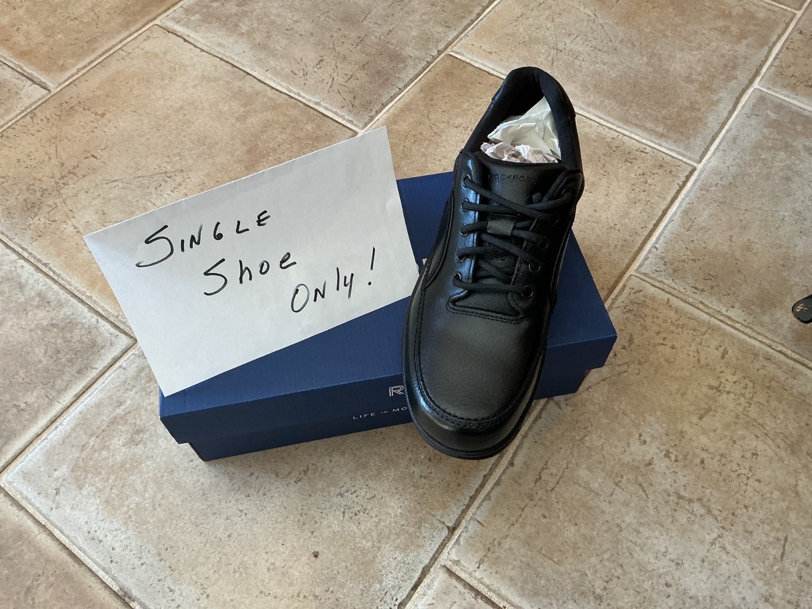AMPUTEE Rockport Eureka K71218 Men's 10.5 M Right SINGLE SHOE - Black
