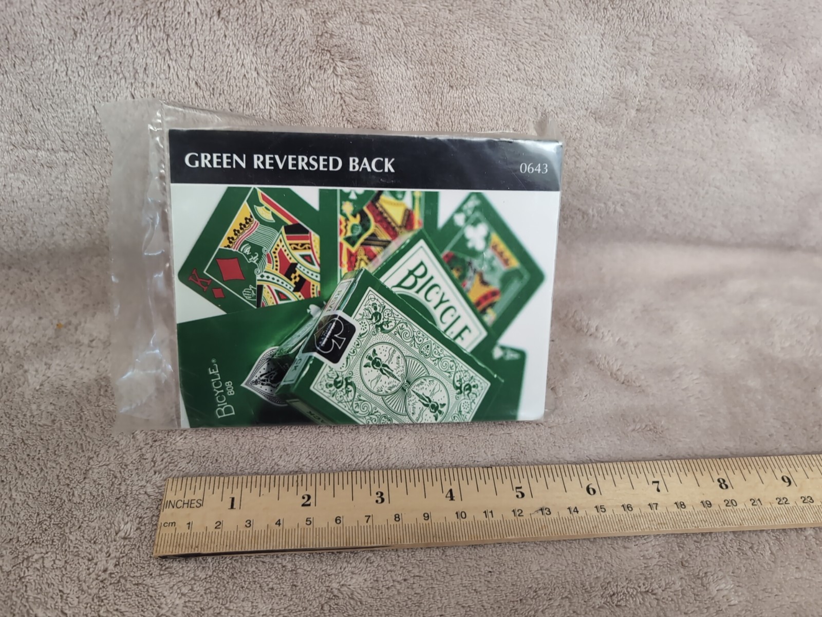 BICYCLE REVERSED BACK PLAYING CARDS Green POKER SIZE Magic Makers