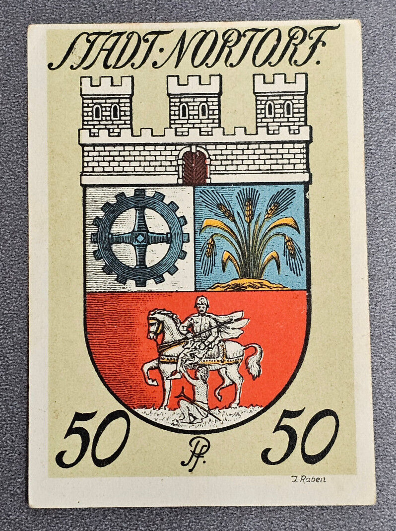 NORTORF NOTGELD 50 PFENNIG 1920 EMERGENCY MONEY GERMANY BANKNOTE [🇩🇪34786]