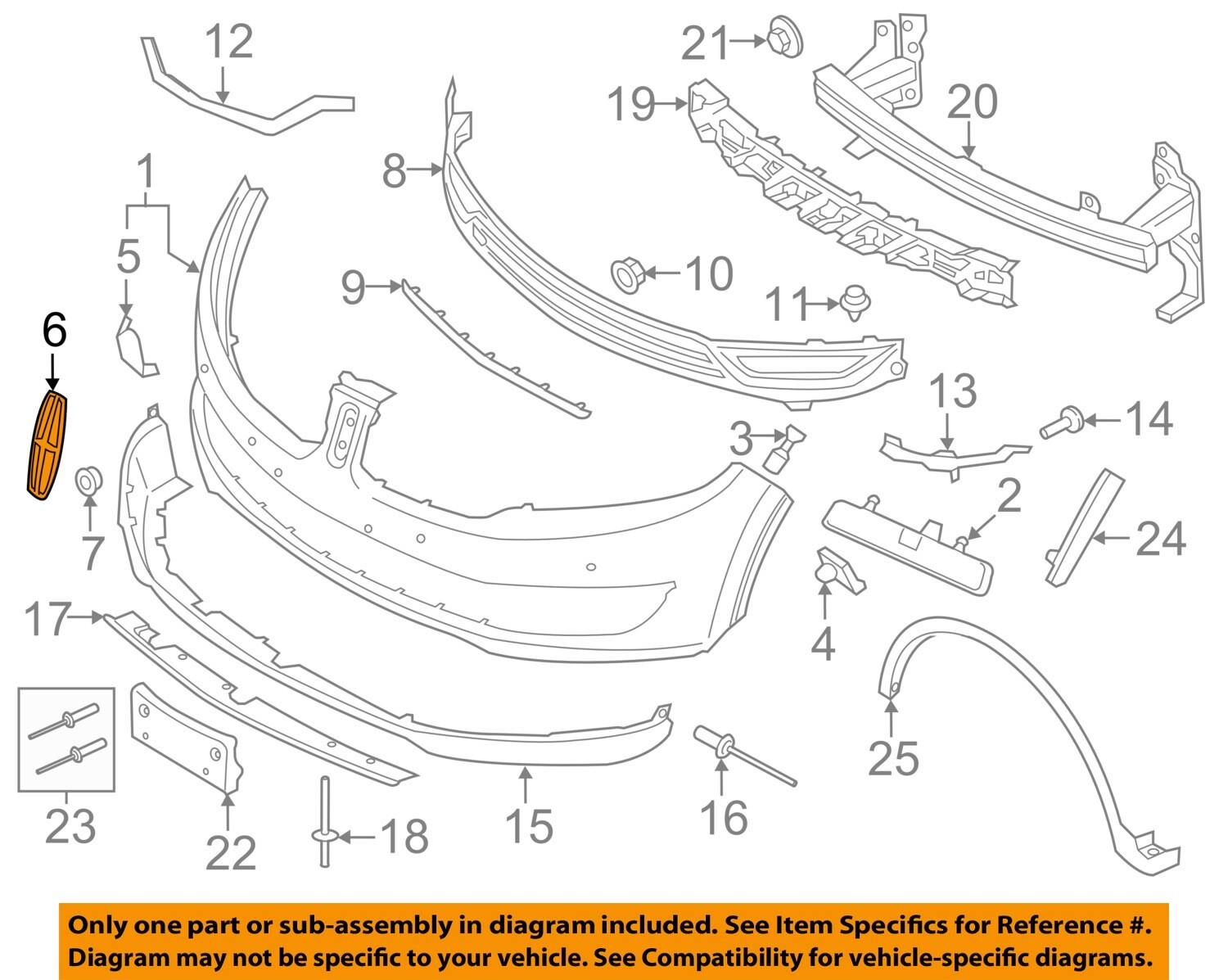 FORD OEM 16-18 MKX Front Bumper Grille Bumper Components-Ornament FA1Z5842528G