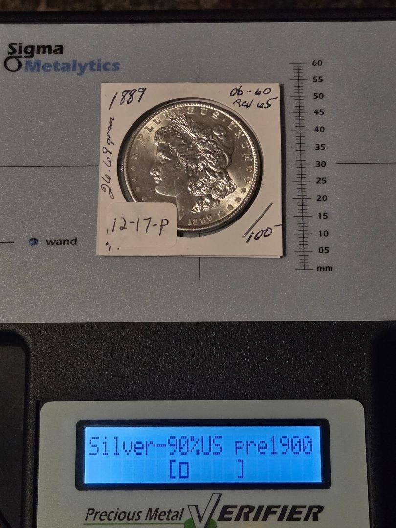 1889 MS quality Morgan Silver Dollar....26.69 grams