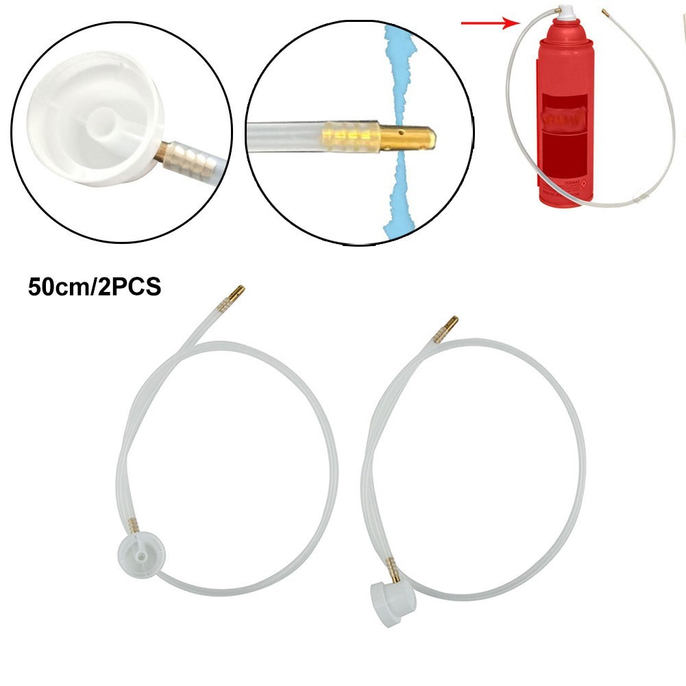 2pcs Fluid Film Nozzle Extension Hose Cans Spray 50cm Hose Wand Replacement Part