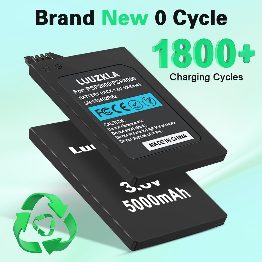 5000mAh High Capacity Battery Replacement for PSP 2000/3000 - 24