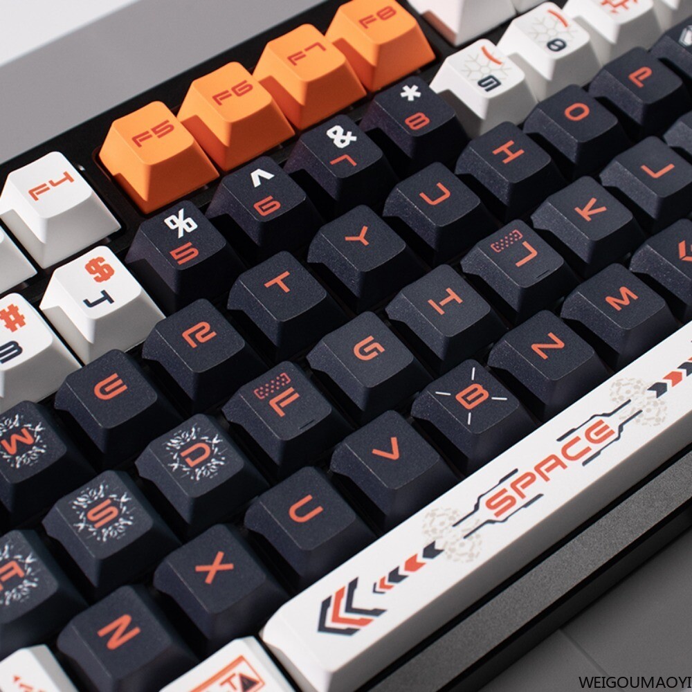 DIY PBT Cyberpunk Mechanical Future Keycaps Cherry Profile Set for Cherry MX