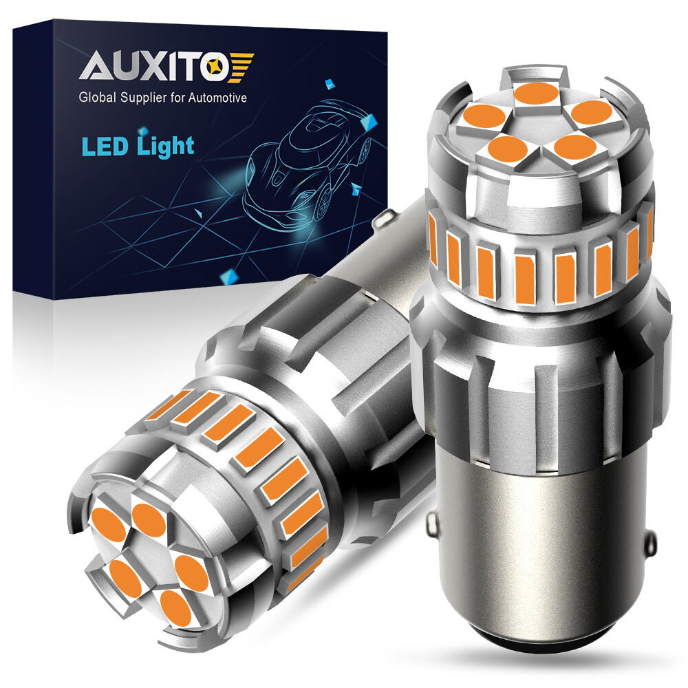 AUXITO 1156 7506 LED Turn Light Signal Amber Flash Canbus Error Free 2F 2/10x