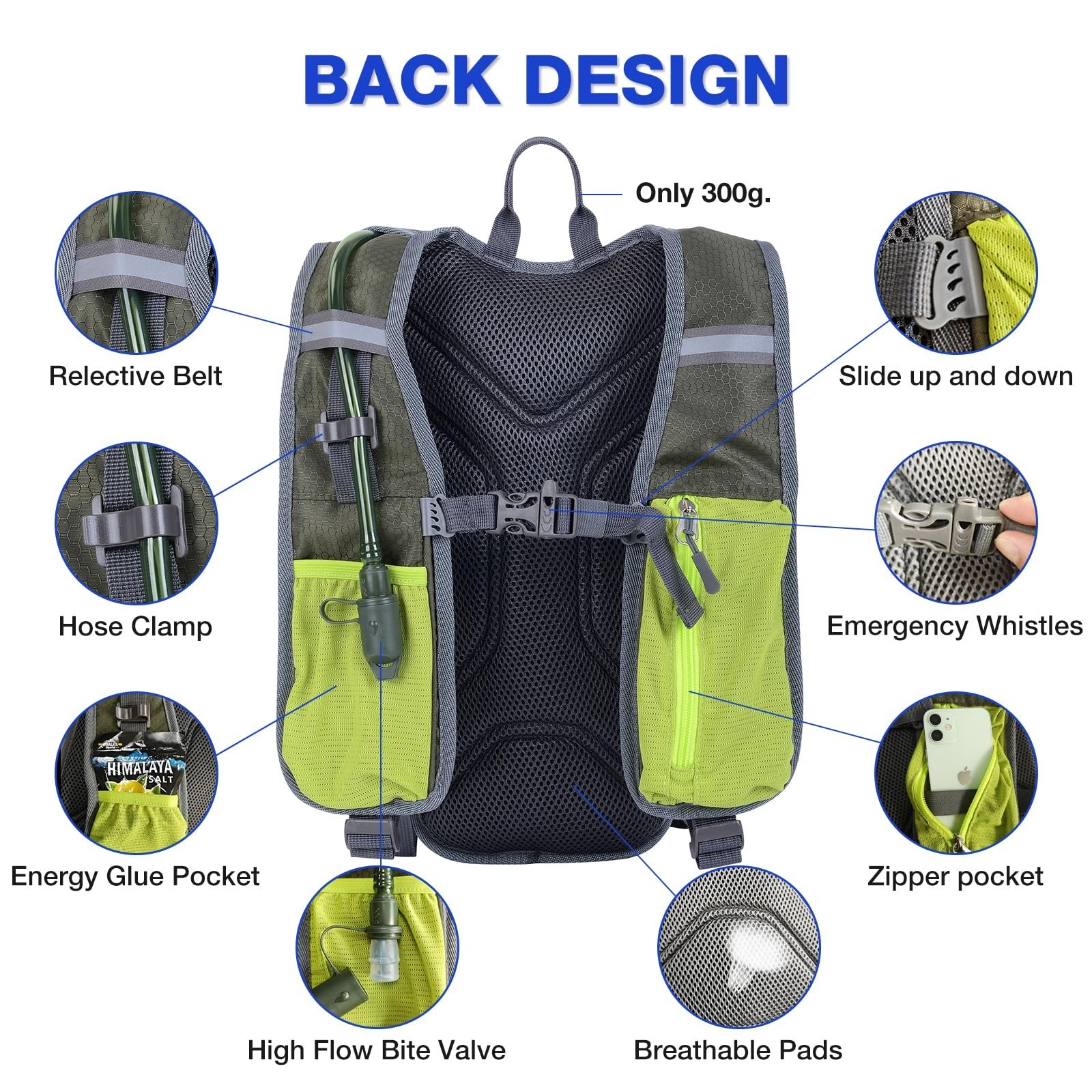 Hydration Backpack, Water Buffalo Hydration Backpack with 2L Water Bladder, W...