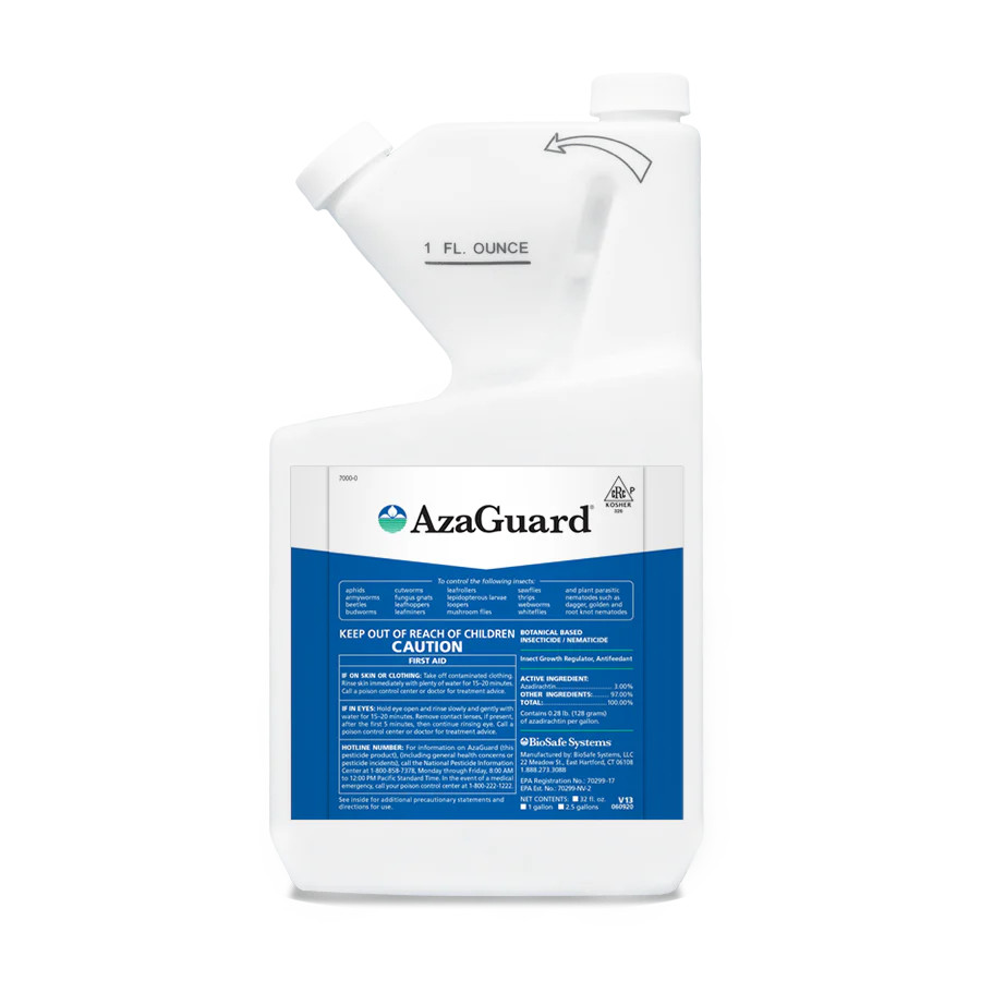 BioSafe Systems AzaGuard Botanical Insecticide - 1 Gallon Garden Pest Control