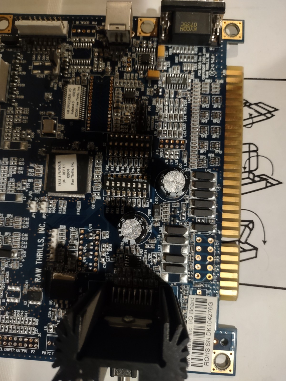 fast and furious tokyo drift arcade i/o pcb working #1