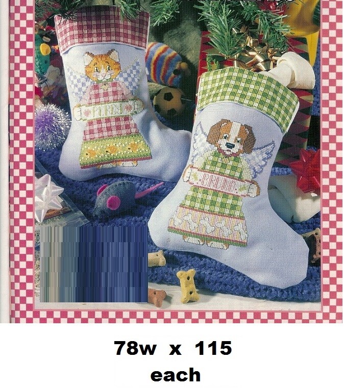 PET STOCKINGS CROSS STITCH PATTERN ONLY PY - UYE