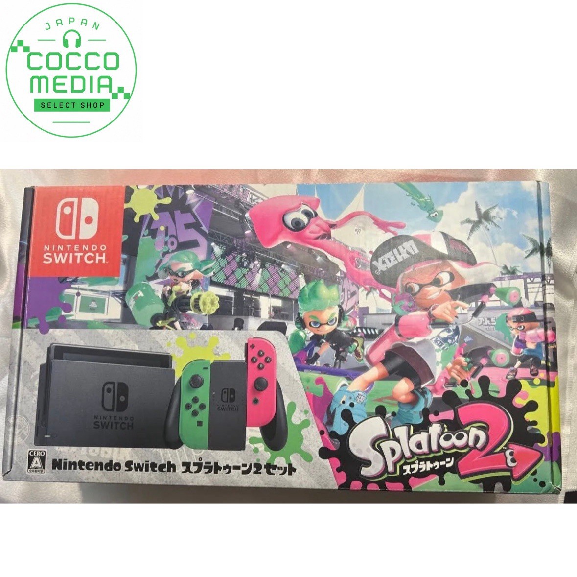 Nintendo Switch Splatoon 2 Edition Console Neon Pink Green Japanese used