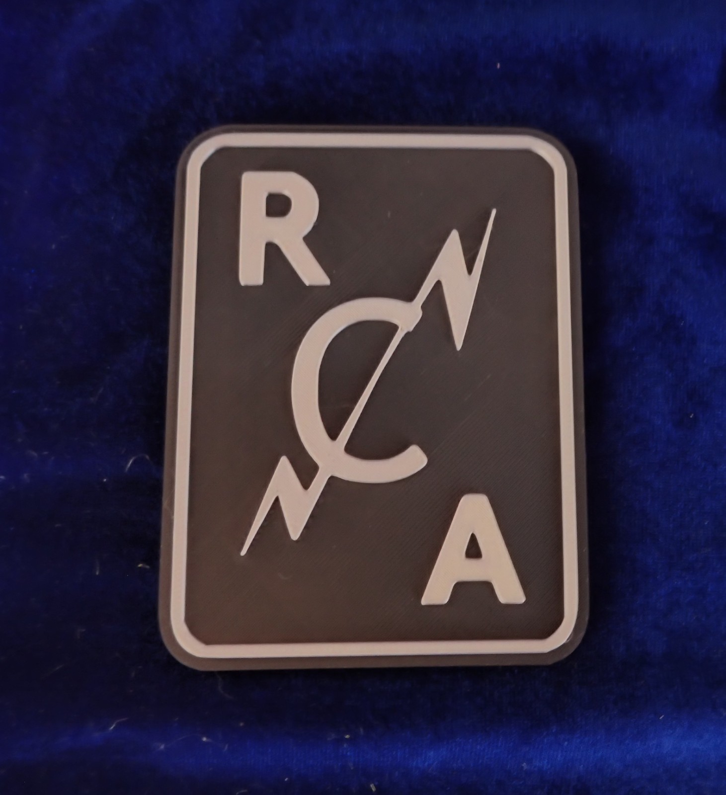 Reproduction Vintage RCA Stand Flag Call Letters Antique Logo 3D Podcast Fan Art
