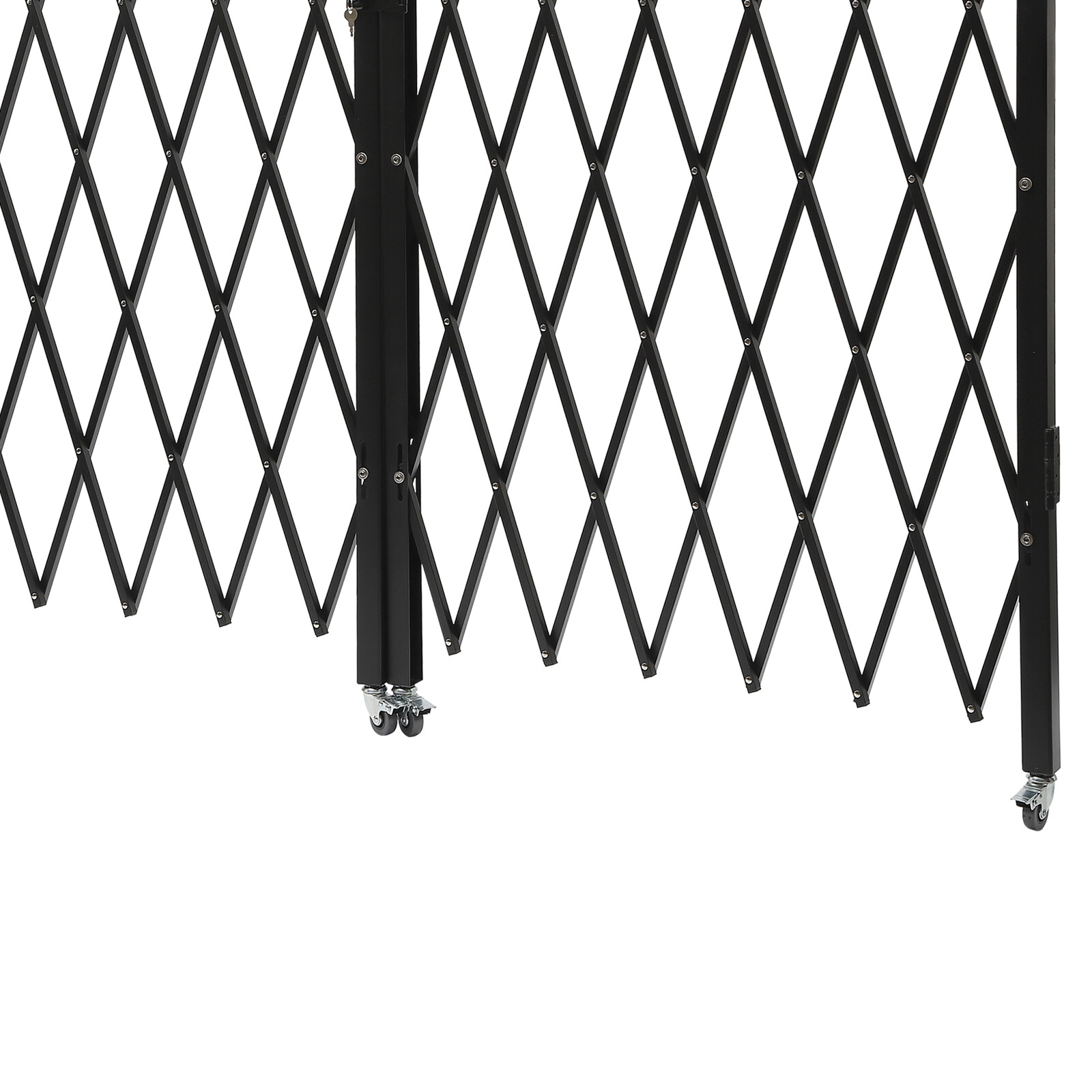 Double Folding Security Gate Expandable Barricade Gate Safety Barrier Door Gate.