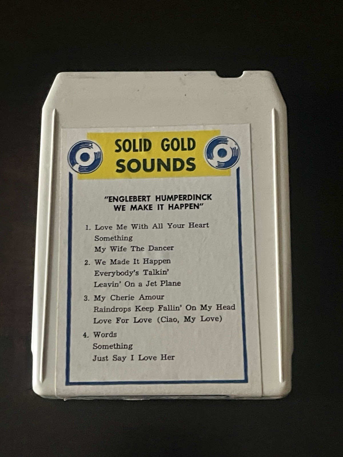Solid Gold Sounds We Make It Happen Engelbert Humperdinck 8 Track TESTED