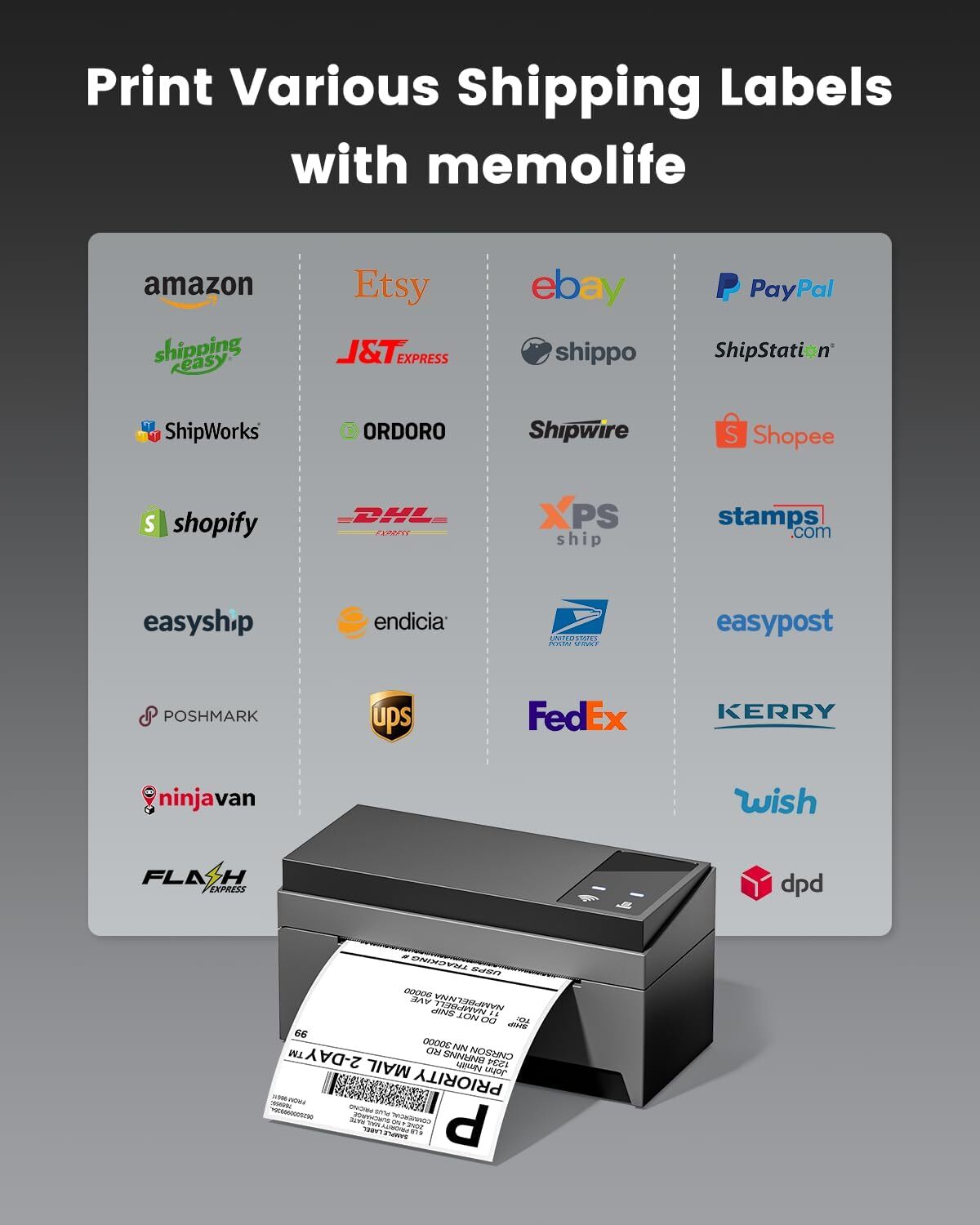Phomemo Wifi Label Printer 4x6 Shipping Label Printer Wireless Thermal Printer
