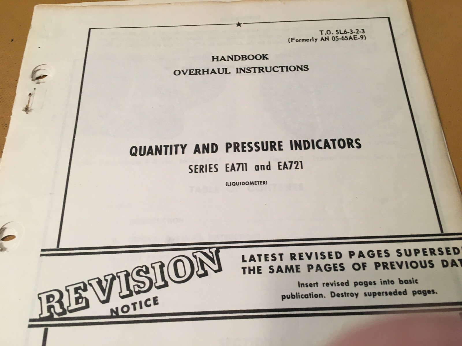 Liquidometer EA711 & EA721 Quantity & Pressure Indicators Overhaul Instructions