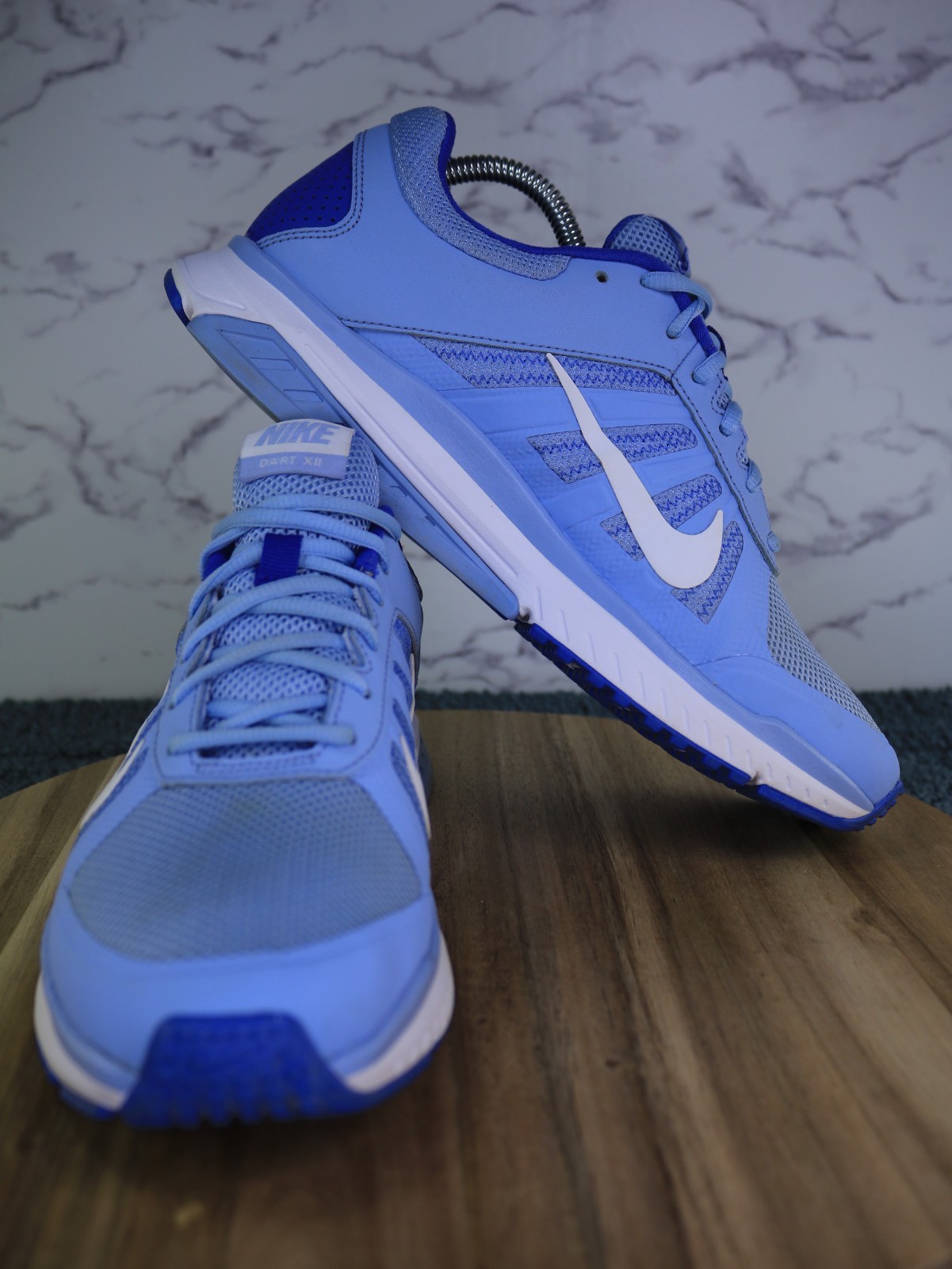 Nike Dart XII Shoes Blue White Running Sneakers Gym Sport 831535-403 Women Sz 11