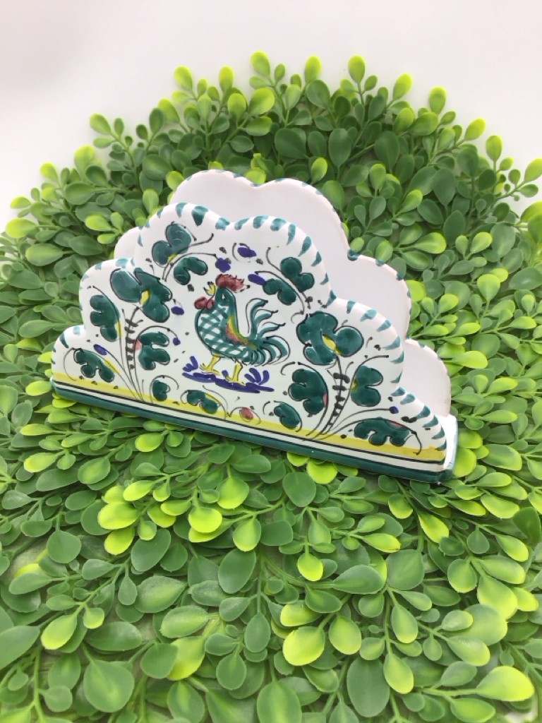Deruta hand painted napkin holder