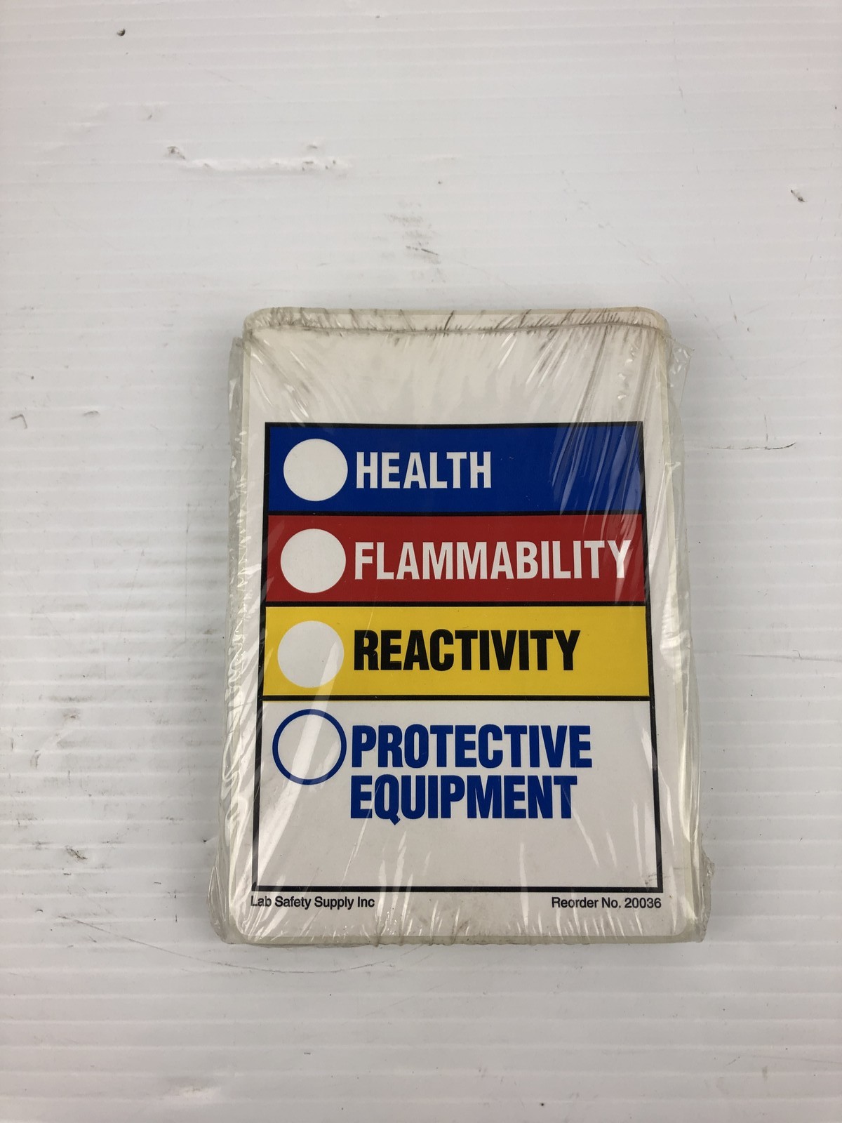 Lab Safety Supply 20036 HEALTH - FLAMMABILITY - ETC Sticker - Lot of 100