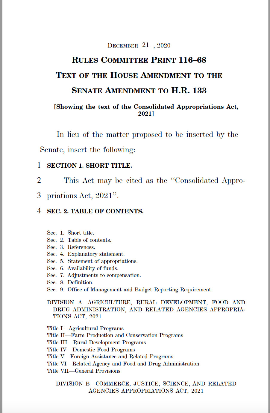 5,593 Page 21 December 2020 House & Senate Pandemic Relief Passed Bill on CD