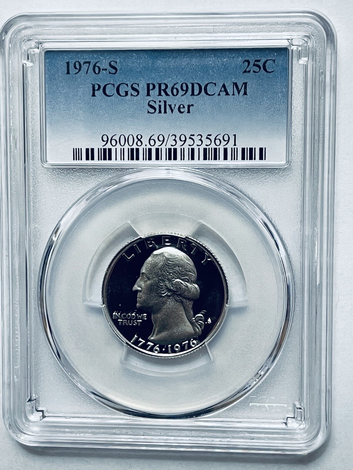 1976-S Washington Quarter Silver PCGS PR69DCAM
