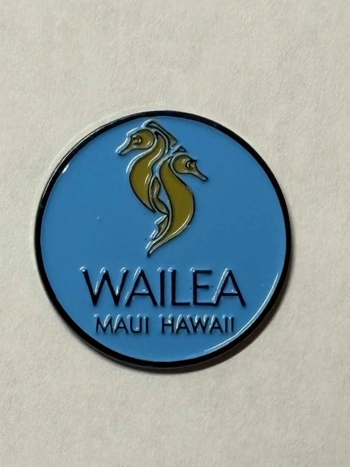 Wailea Golf Club 1" Coin Style Golf Marker - Maui, Hawaii - A Beauty!