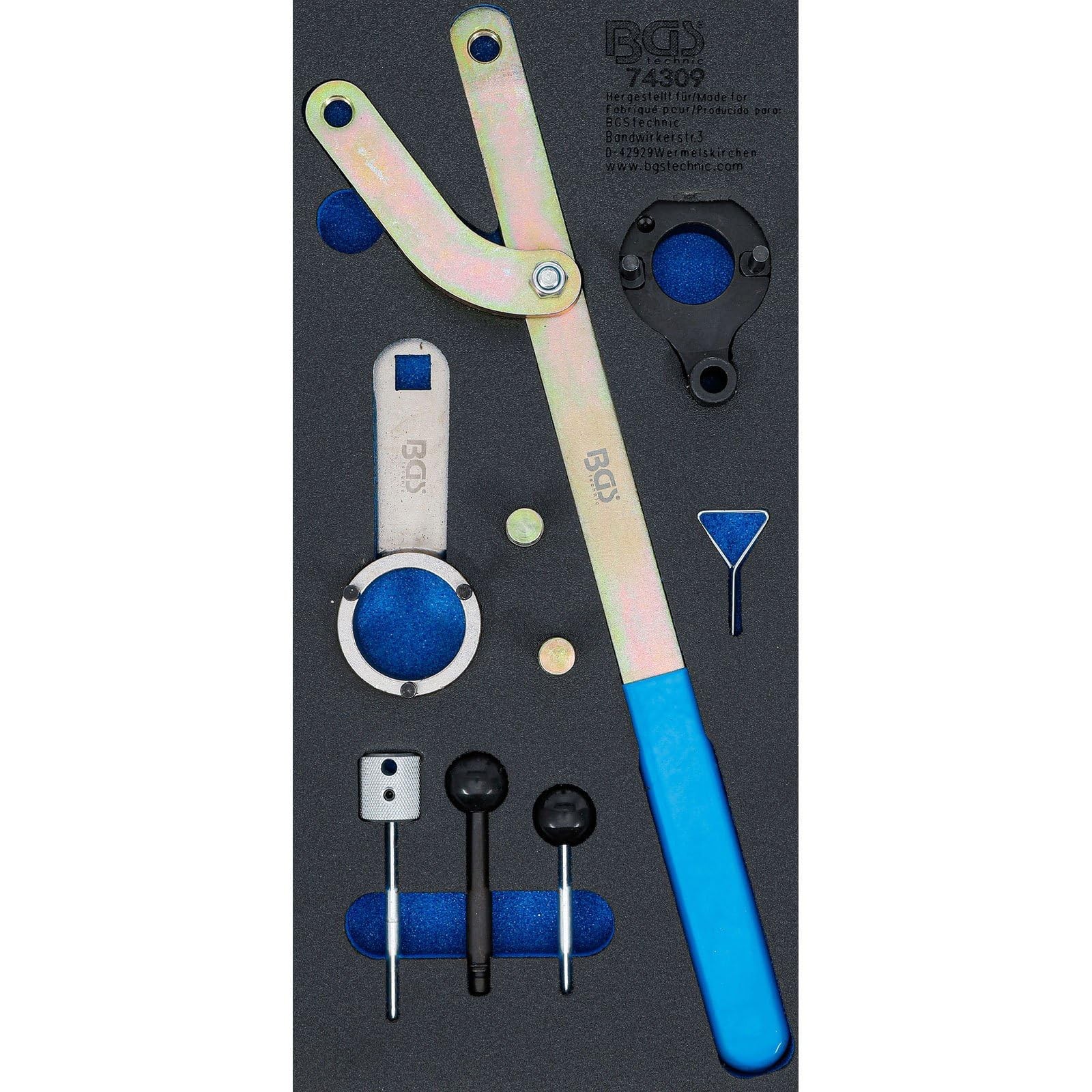 BGS 74309 Workshop Trolley Insert 1/3: Engine Adjustment Tool Set for VAG...
