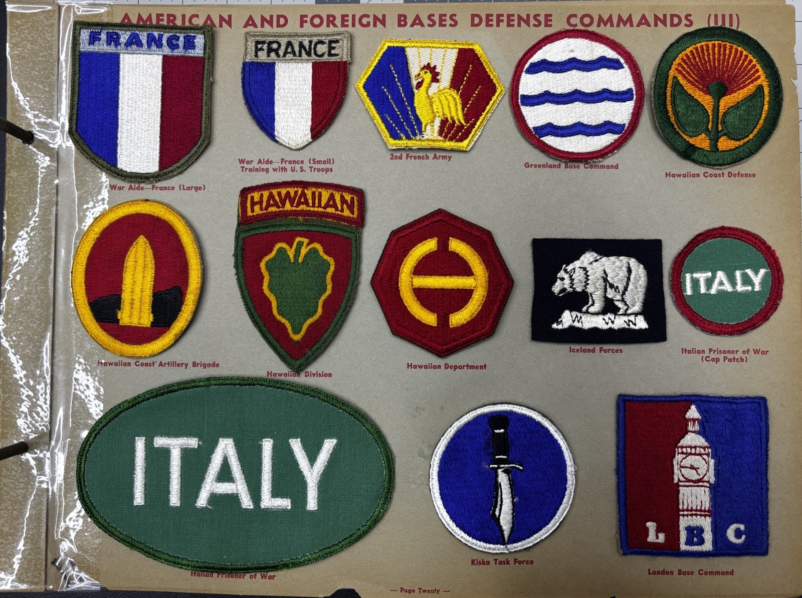 Kay Adams Collection WW 2 US Army Greenland Base Command Patch Inv# KA254