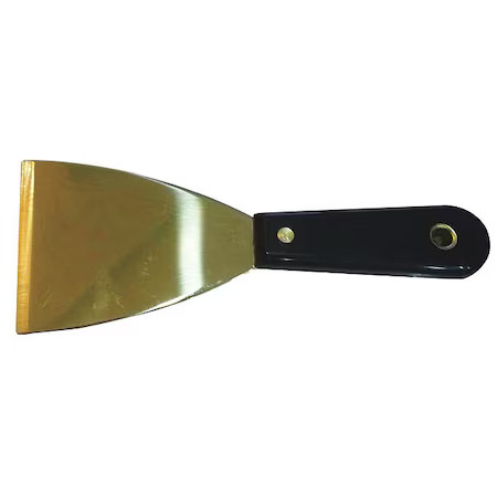 Westward 13A689 Scraper, Bevel/Offset End, Brass, 3"W
