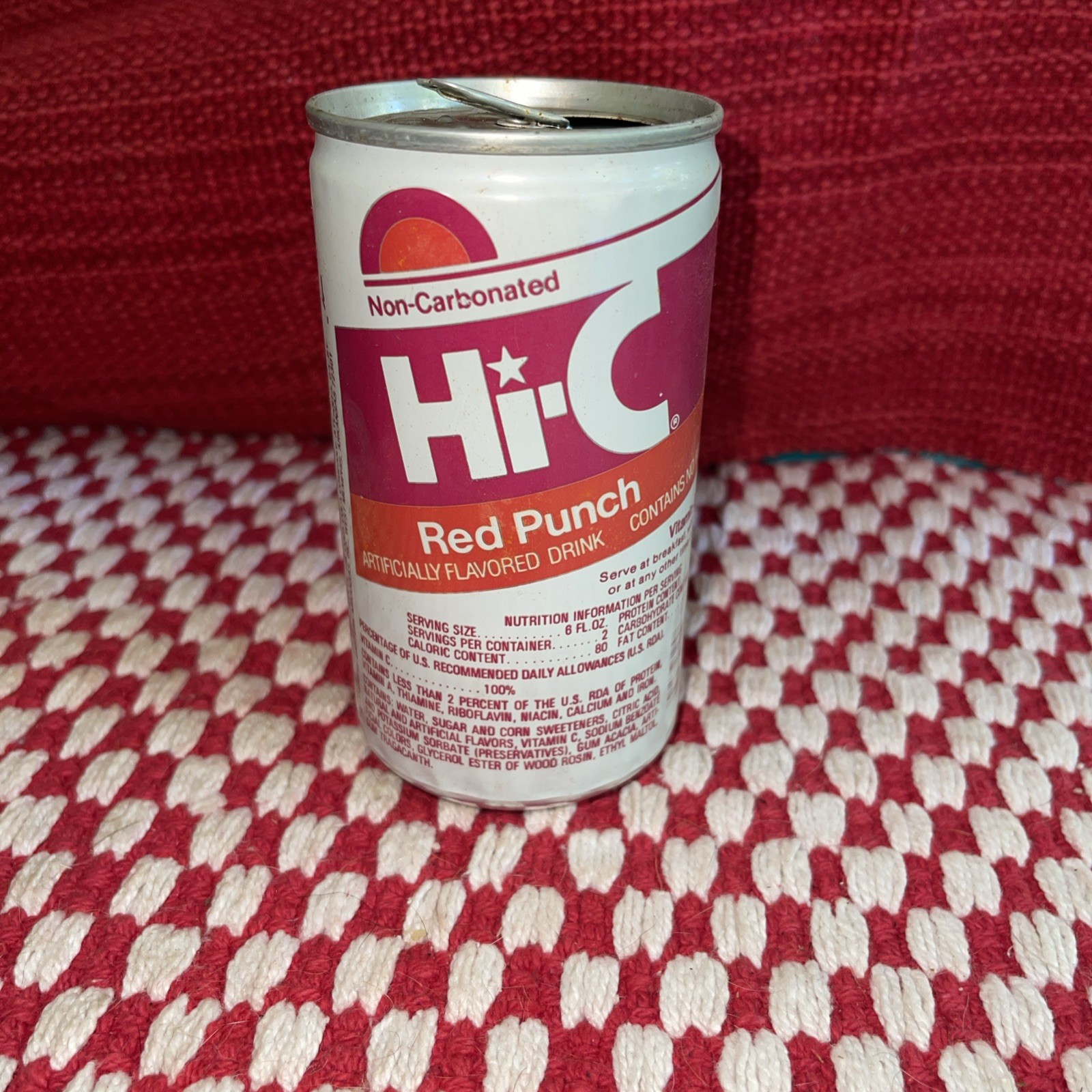 Hi-C Red Punch tin can