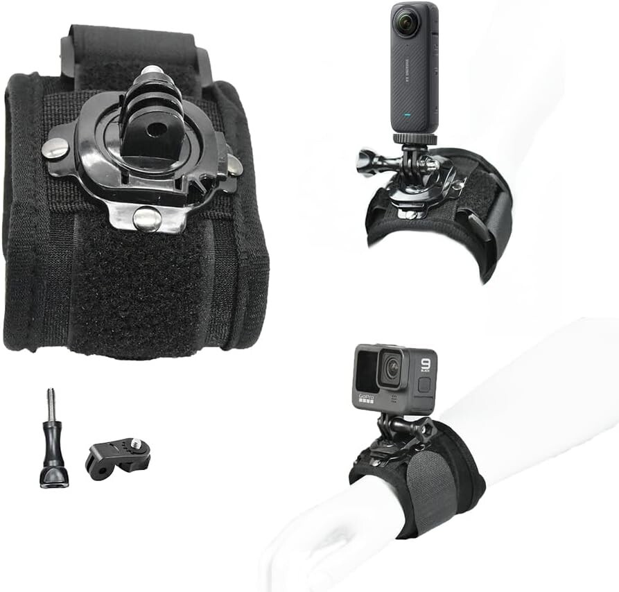Adjustable Camera Chest Mount & Strap Kit for GoPro & Insta360 - 360° Rotation