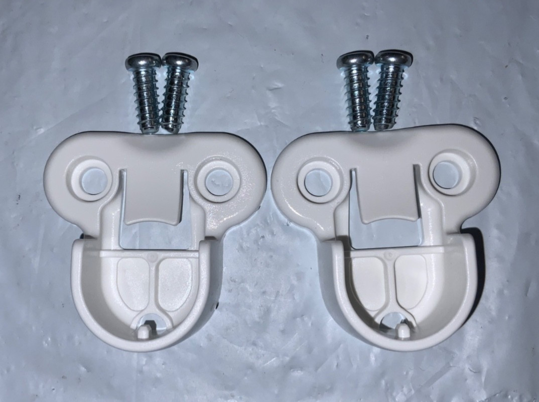 Ikea Pax Rail 2 brackets 4 screws white, Part # 130527 /  130627 - NEW US Seller