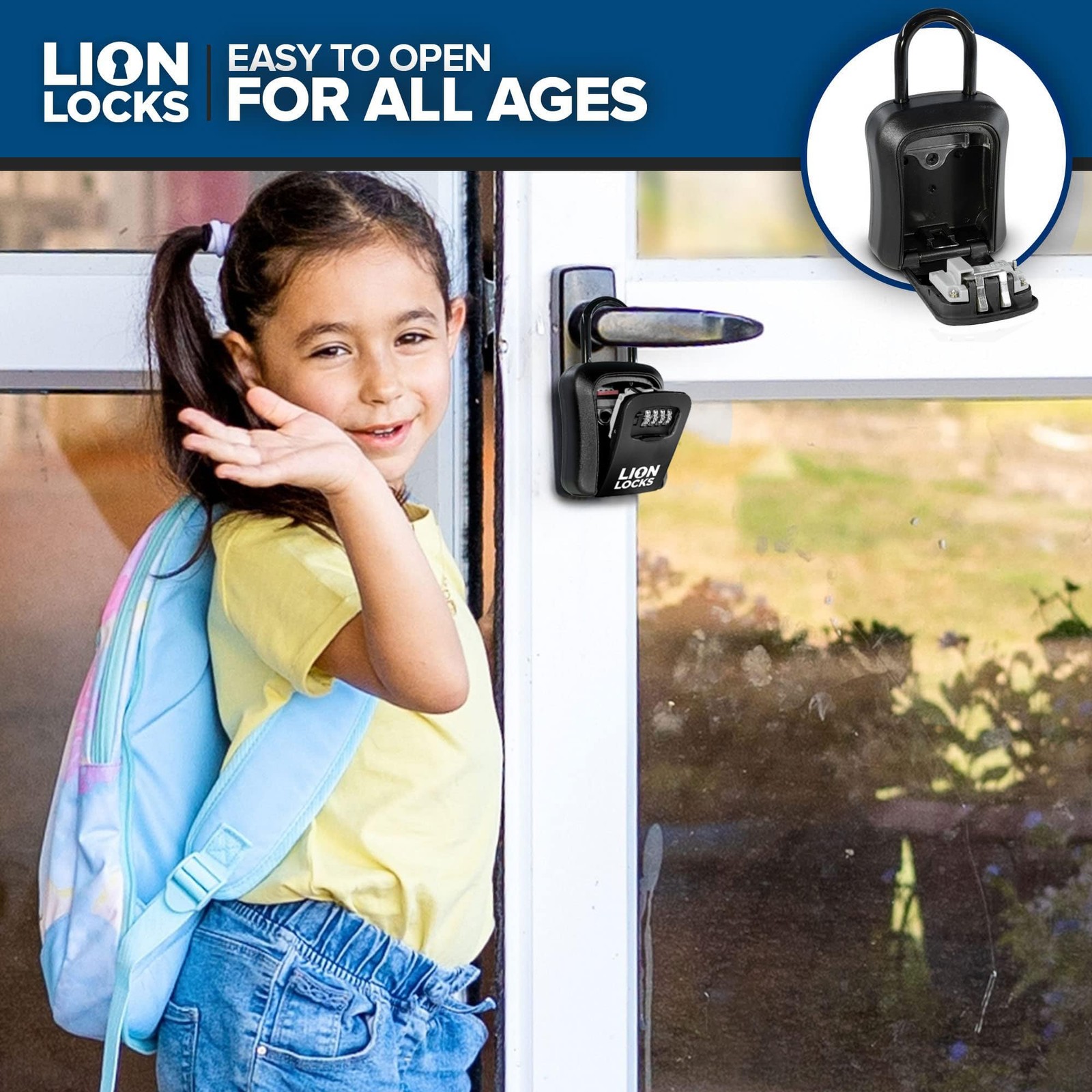 Lock Box for Keys, 6 Pack Black - Secure Key Safe Solution with Combination L...