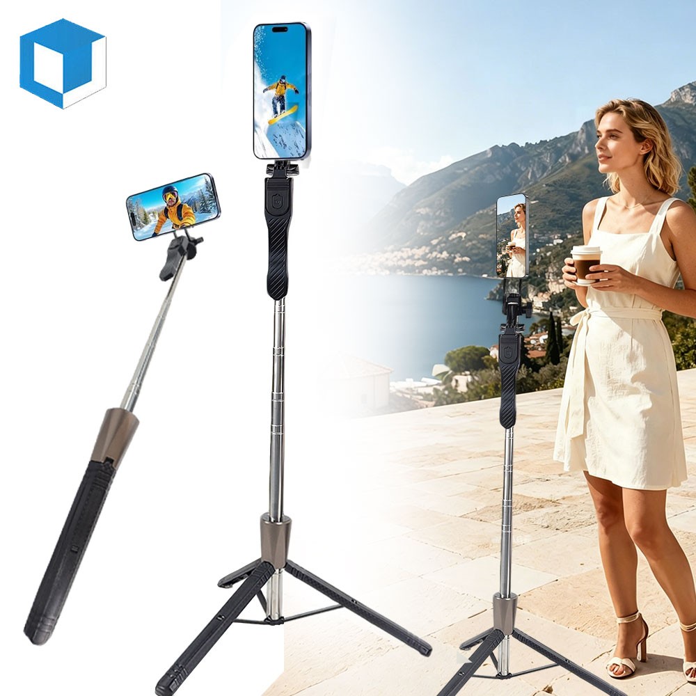 Portable 67in Magnetic Phone Tripod & Selfie Stick Extendable w/Bluetooth Remote