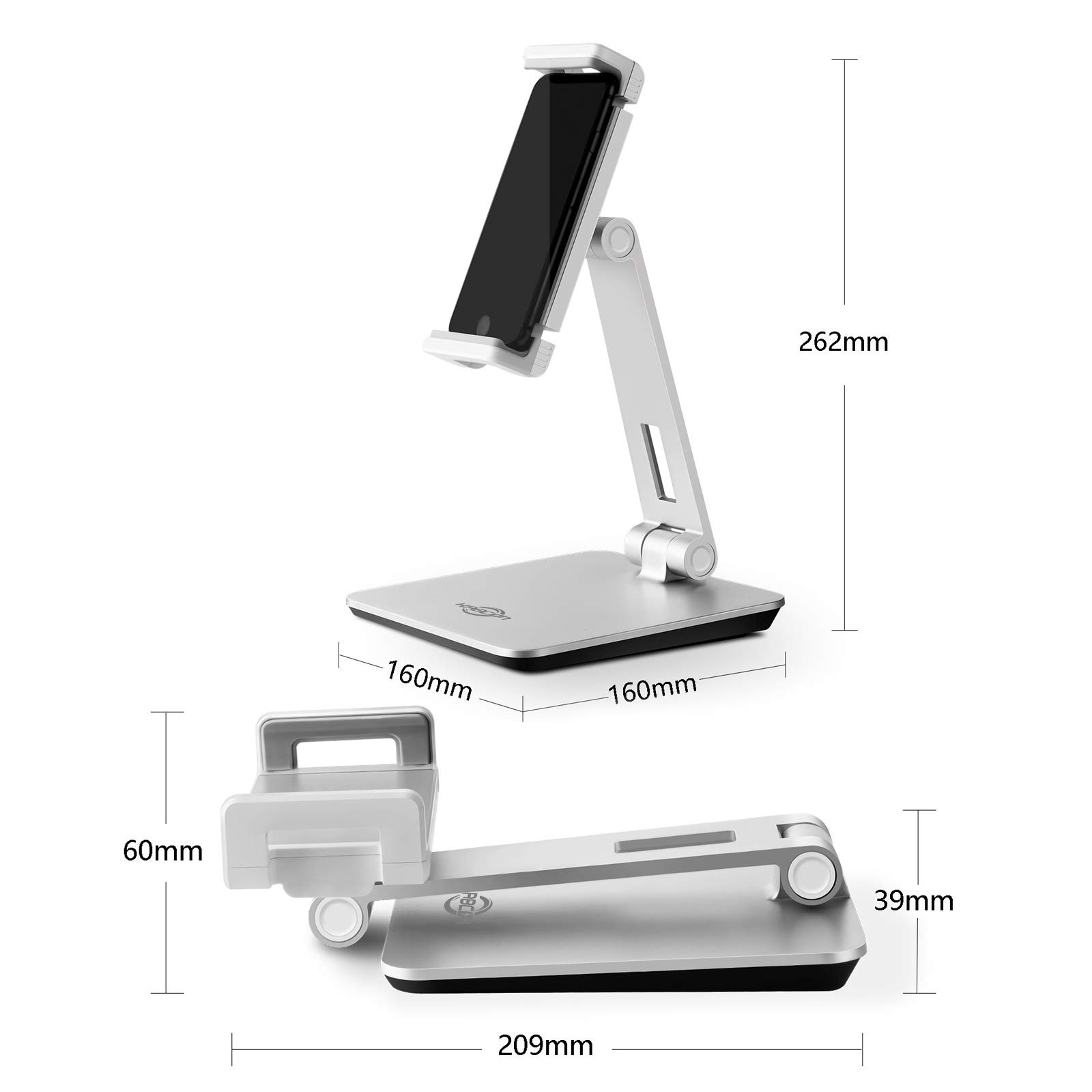 Tablet Stand Holder, Tightness Adjustable MultiAngle Foldable EyeLevel Alumin...