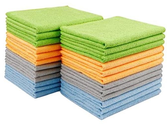 Microfiber Cleaning Cloth Pack, Microfiber Towels 12inx16in 24 Multi-colored