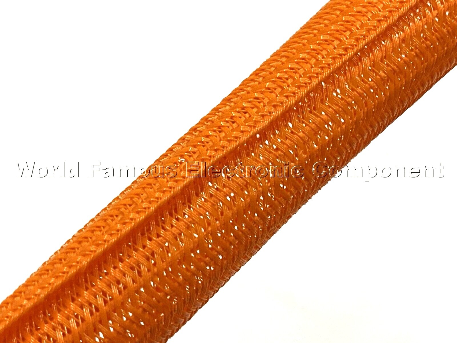 F6N0.50OR 1/2" Orange Split Braided Cable Sleeving , Split Loom , Wrap - USA