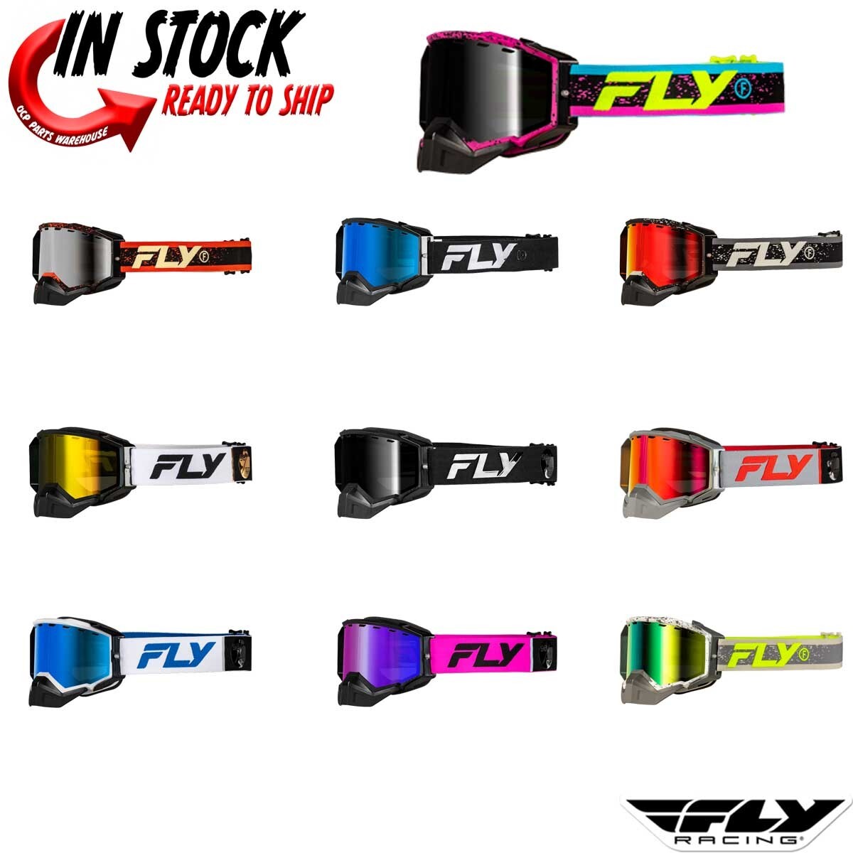 NEW! 2025 FLY RACING ZONE SNOW GOGGLE - PICK COLOR