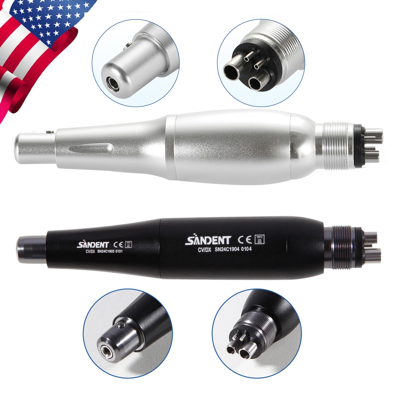 Dental 4:1 Hygiene Prophy Handpiece 360°Swivel Air Motor 4Hole SANDENT/yabang ty