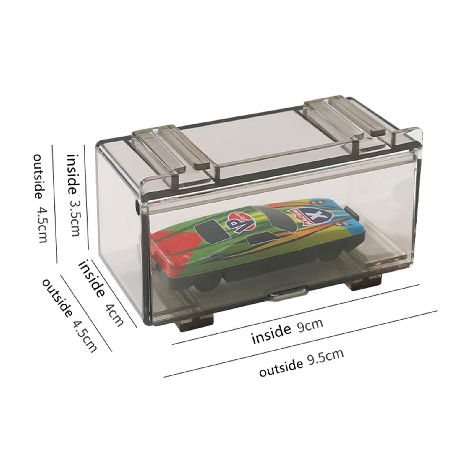 1:64 Car Model Toy Storage Box Display Rack Dustproof Mini Car Display Cabinet b
