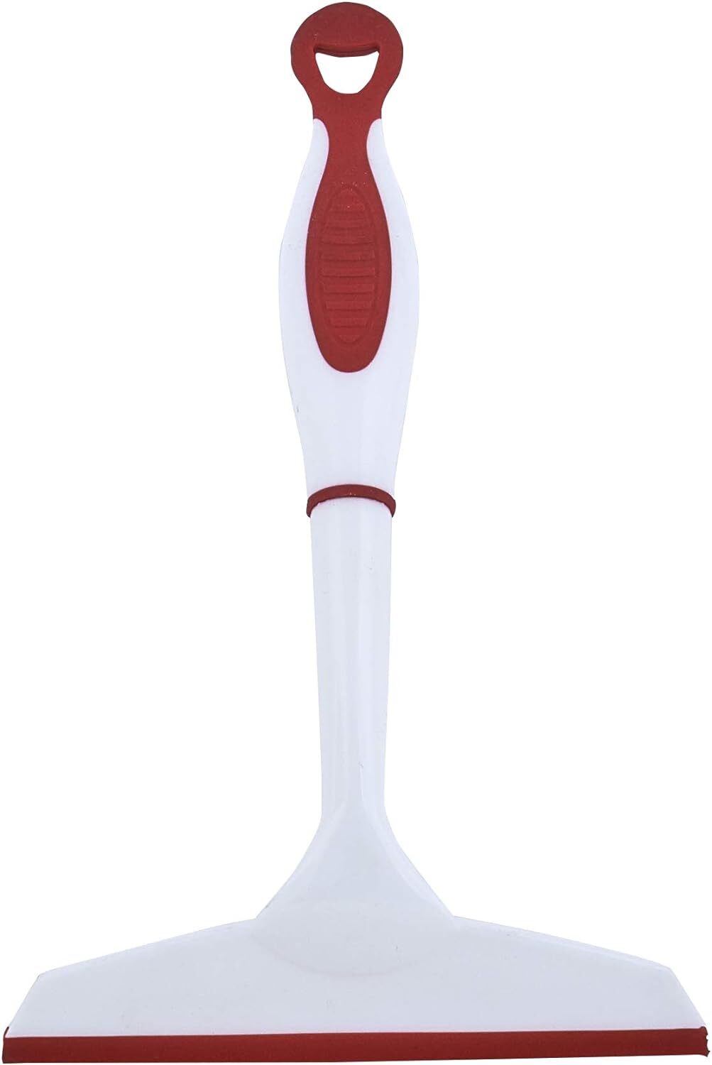 Superio 6" Window Rubber Squeegee with Hanging Loop, Red
