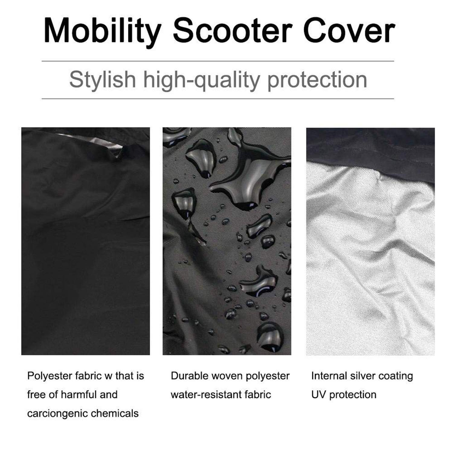 Mobility Scooter Cover Waterproof - Heavy Duty 210D Electric Scooter Storage ...