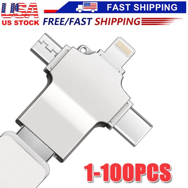 USB3.0 Flash Drive 128GB Type C Memory Photo Stick for i Phone Android i Pad Lot