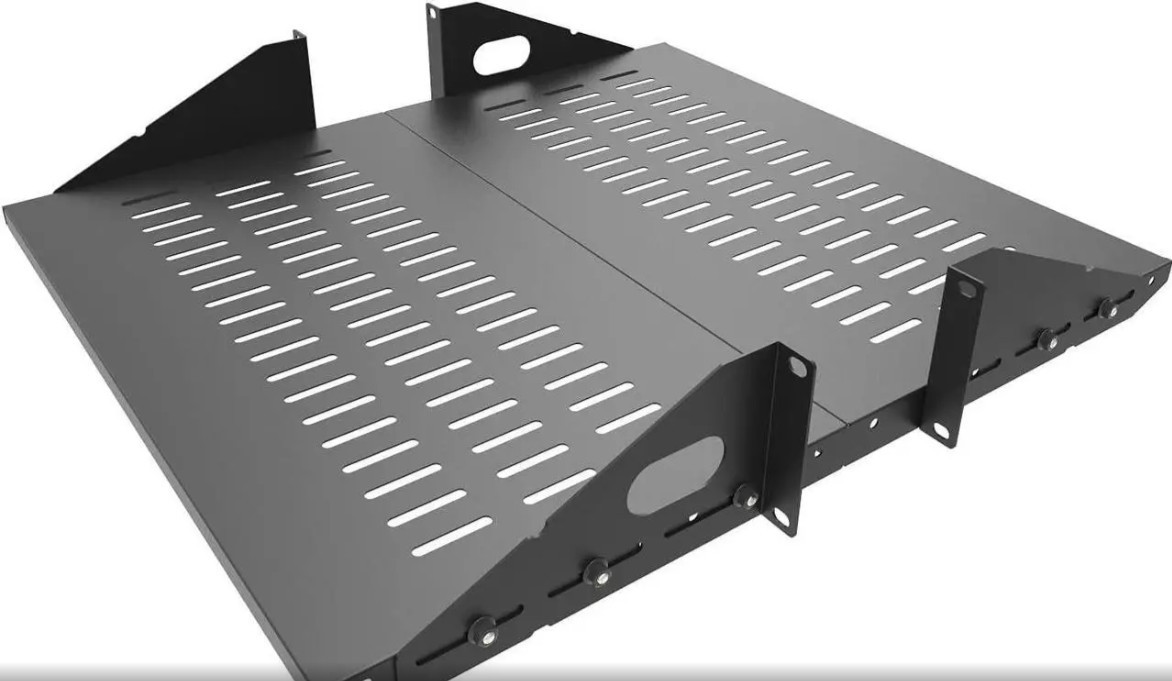Jingchengmei 2U2PC10V PCS 2U Cantilever Server Shelf Rack Black