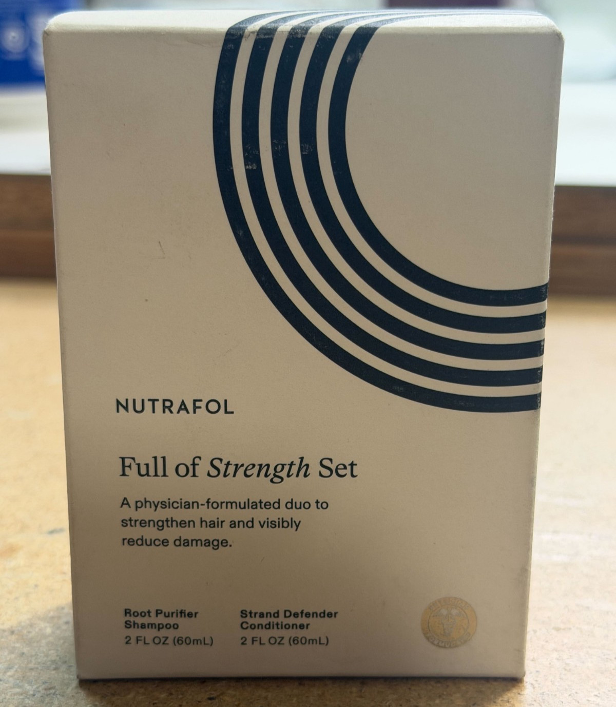 Nutrafol Full of Strength Travel Set Shampoo &  Conditioner 2 oz./60 mL. Each