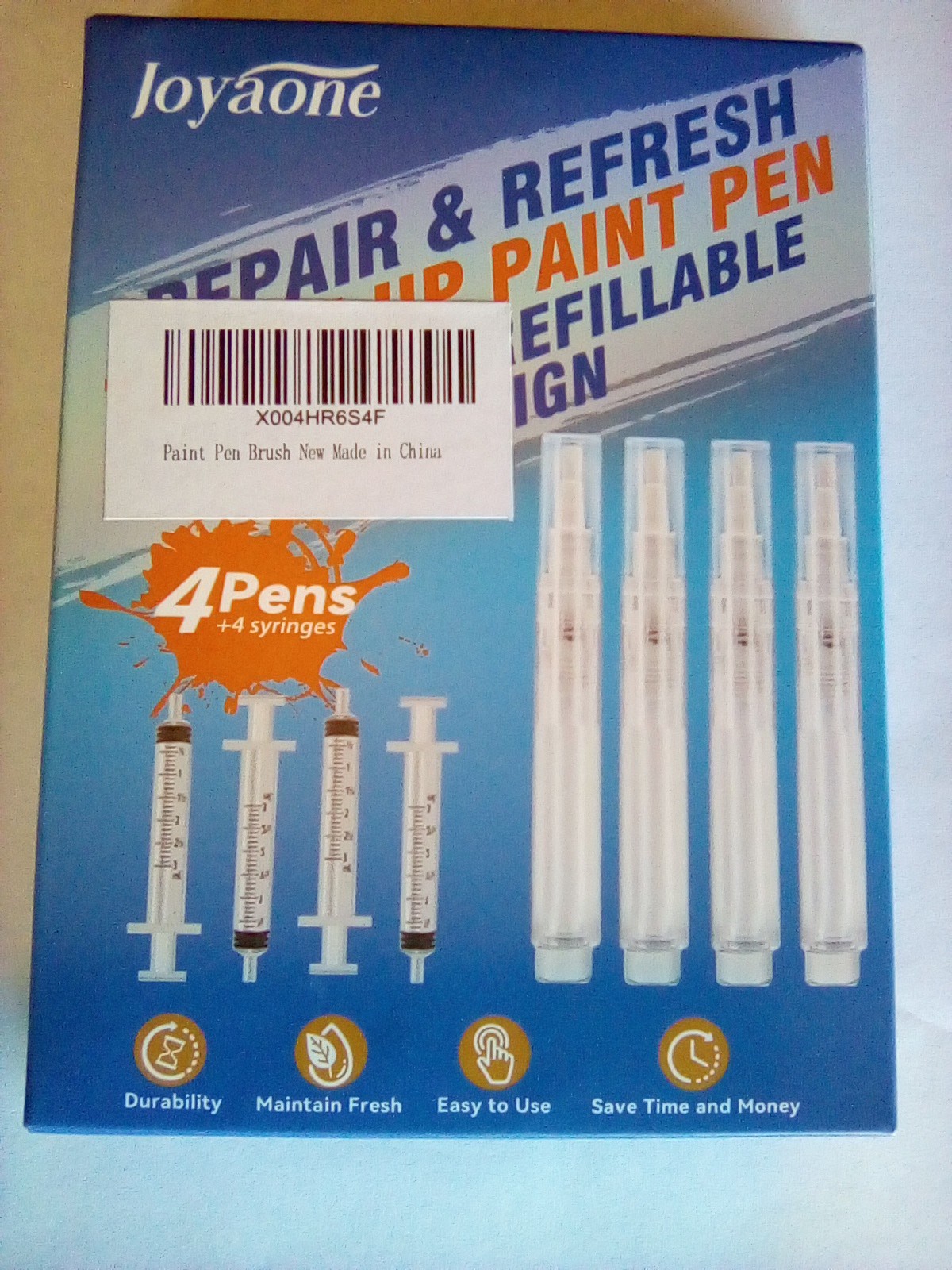 Joyane 4 Refillable Paint Pens with 4 Syringes